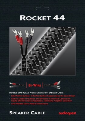 AudioQuest Rocket 44 BI-Wire Speaker Cable - 25' Pair - NEW - Authorized Dealer