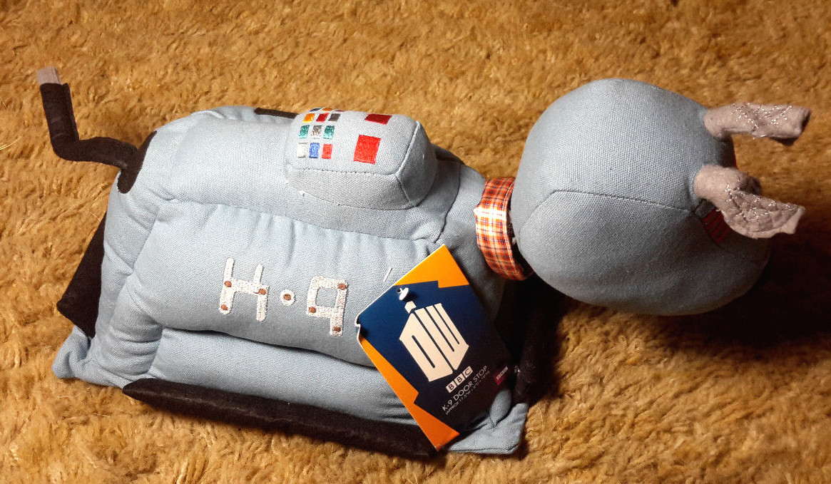 Warehouse Find 2009 BBC Doctor Who K-9 Plush Toy/Door Stop- 17.5