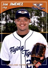 2016 Lakeland Flying Tigers Grandstand #12 Joe Jimenez San Juan Puerto Rico Card