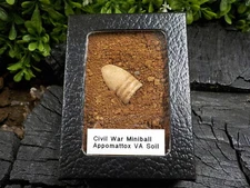 Old Rare Vintage Civil War Miniball in Appomattox Virginia Confederate Camp Soil