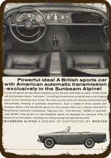 1964 SUNBEAM ALPINE Convertible Car Vintage-Look DECORATIVE REPLICA METAL SIGN
