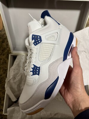 シューズ(男性用) Nike SB Air Jordan 4 White Navy 27cm Nike SB Air Jordan 4 SP Navy - YouTube
