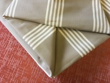 By meter Ian Mankin fabric remnant  Oxford stripe FLAX
