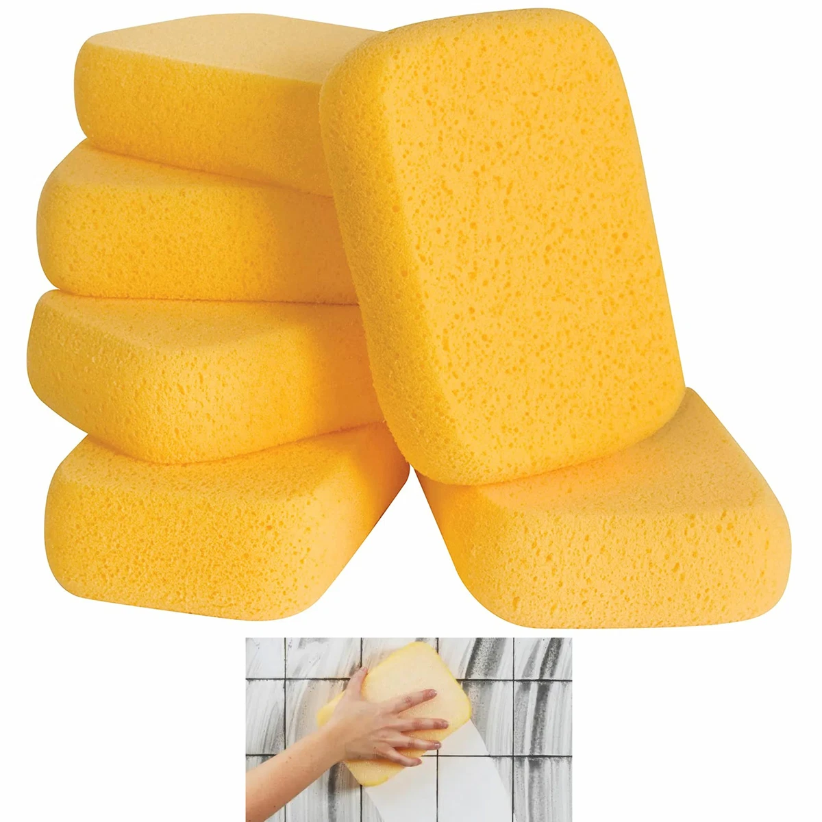 6 Premium Grade Sponge Eraser Clean Extra Large Car Wash Foam Sponges  Absorbent