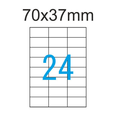 Adress Etiketten 70x37mm 500 Blatt A4 12000 Luma Aufkleber 70x37 weiss 24 Nutzen