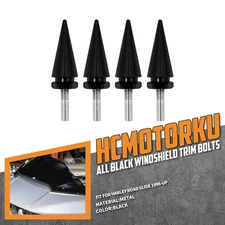 4x Impaler Spike Windshield Wind Screen Black Bolt Kit Fit For Harley Road Glide