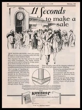 1928 Kawneer Co. Niles Michigan Storefronts "11 Seconds To Make A Sale" Print Ad