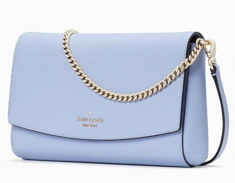 Kate Spade Greer Chain Crossbody Pale Blue Saffiano Leather Kate Spade Greer Chain Crossbody Pale Blue Saffiano Leather