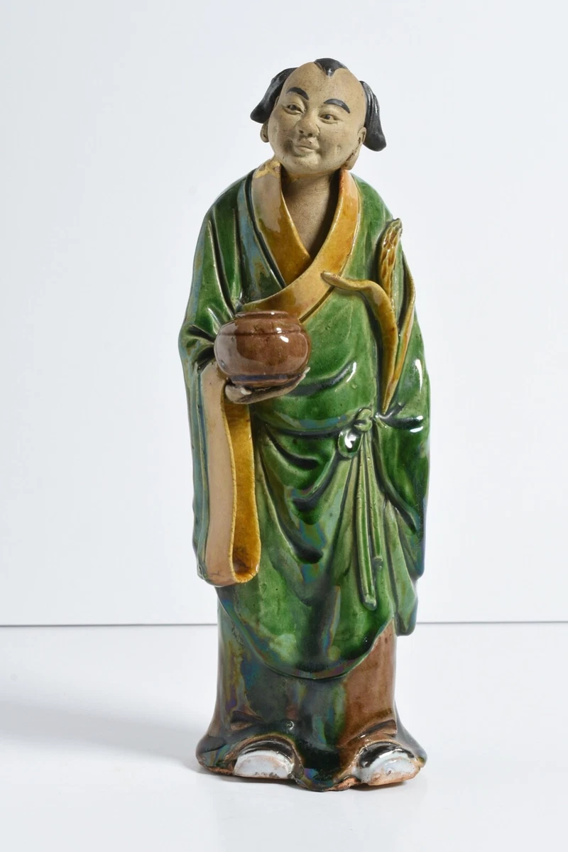 陶瓷男士、女士和儿童绿色中国风雕像、雕像| eBay