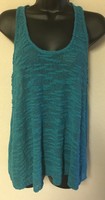 Kersh Dark Turquoise Tank Top Blouse Knit Sheer Size Medium Kersh Dark Turquoise Tank Top Blouse Knit Sheer Size Medium