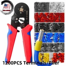 1200PCS Connectors Cord Wire Crimp Cable Pin End Bootlace Ferrule Terminals Kit