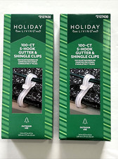 200 CT Holiday Living Gutter/Shingle Hooks Clips Outdoor Use New