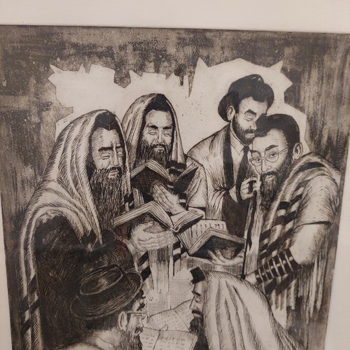 GEORGE CRIONAS (1925-2004,CA) LIMITED EDITION 10/100 ETCHING "MORNING SERVICE" - Picture 2 of 7
