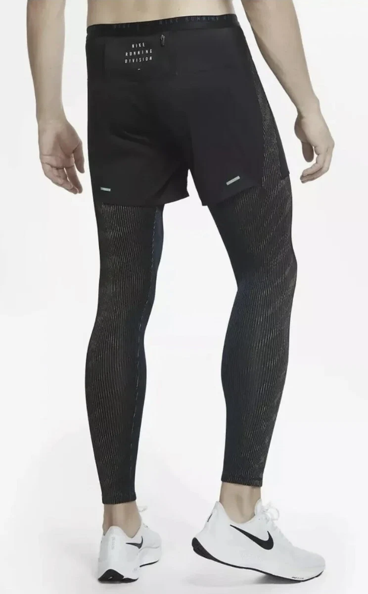 Mens Nike Running Compression Pants Hybrid Tights Shorts Small