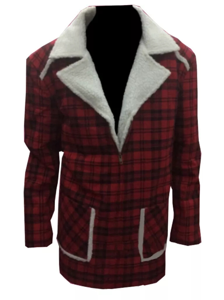 Plaid shearling shop jacket mens