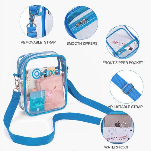 Bolso Bandolera Contixo TB03 Transparente para Estadios Eventos, PVC, Bolso Mensajero - Imagen 6 de 27