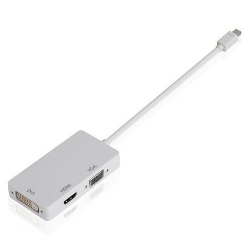 3 in 1 Thunderbolt Mini Display Port DP zu HDMI DVI VGA Adapter Kabel für Apple - Bild 5 von 10