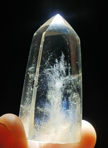 Lemuriano "Plumas de Ángel Azul" Cuarzo Punta Natural Cristal Curación Áspera - Imagen 4 de 8