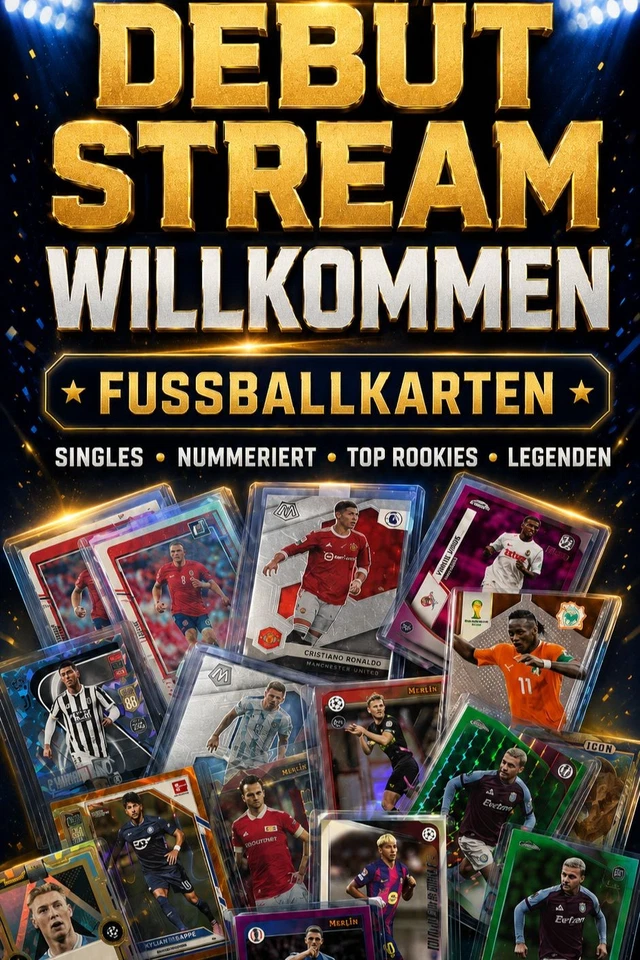 First-Stream | Fußballkarten Singles, Nummeriert, Rookies & Legenden