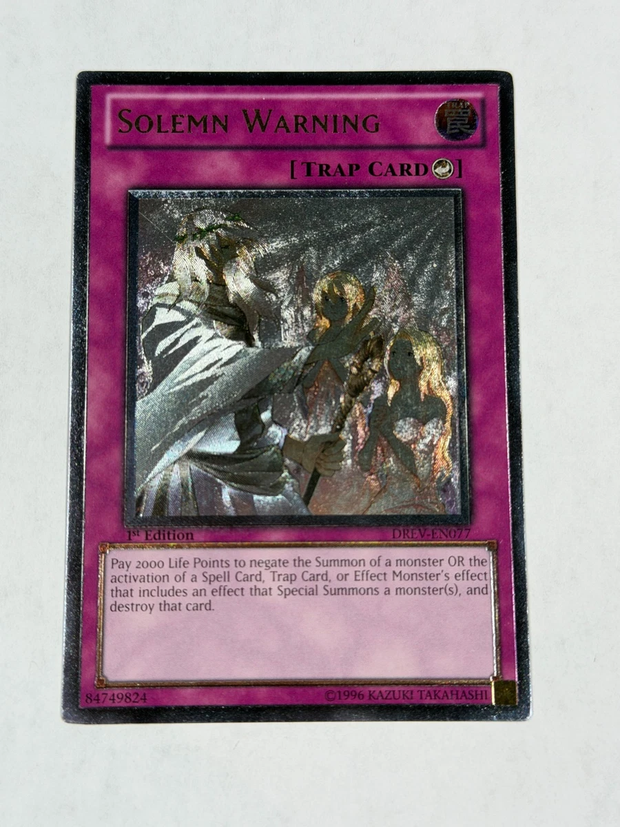 Yu-Gi-Oh! TCG Solemn Warning Individual Collectible Card Game