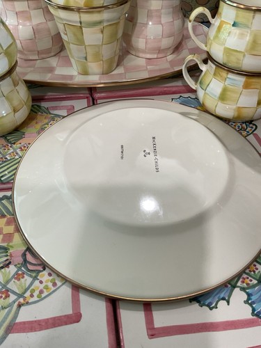 MacKenzie-Childs Parchment Check Enamel Dinner Plate - Picture 14 of 18