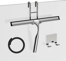 Stainless Steel Squeegee for Shower Glass Doors, 10-Inch All-Purpose Squeegee