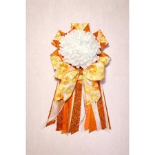 Citrus Homecoming Mum   Orange  White Sparkle School Mum