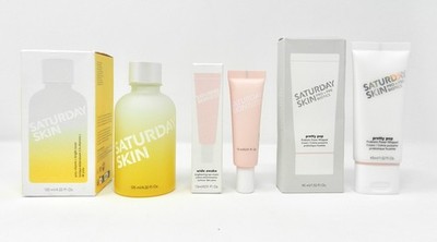 Saturday Skin Yuzu Vit C Bright Toner Wide Awake Eye Cream Pretty Pop Probiotic