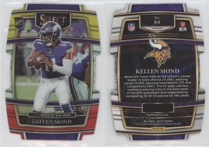 2021 Panini Select Concourse Red & Yellow Prizm Die-Cut Kellen Mond Rookie RC