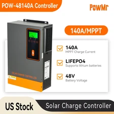 POWMR 48V 140A MPPT Solar Charge Controller PV Max500V Lithium Battery Regulator