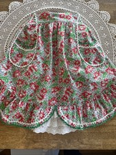 Vintage Christmas Apron Poinsettias Red Rick ...