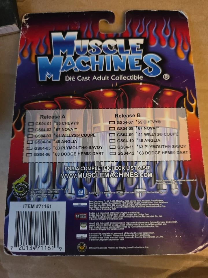 MUSCLE MACHINES GASSER 1941  WILLYS COUPE WICKED WILLY - 1/64   GS04-09 - Image 2 of 2