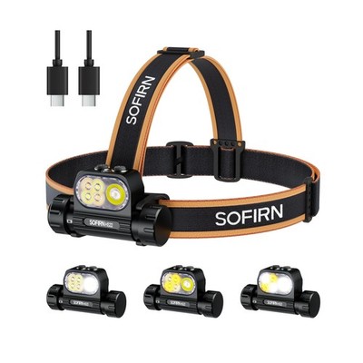 Sofirn HS22 Rechargeable Headlamp 2500 Lumens, Stepless Tint Mixing... Fast Ship