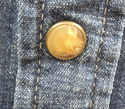 Wrangler Pearl Snap Western Shirt Men's Medium Long Sleeve Western Cut Blue - Picture 6 of 16