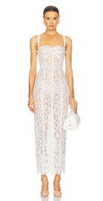 NWT Helsa The Lace Column Dress White S $458 Reformation Aritzia Anthropologie