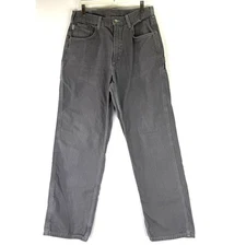Carhartt Men's Loose Fit Grey B159 Canvas Carpenter Pants Jeans Size 34