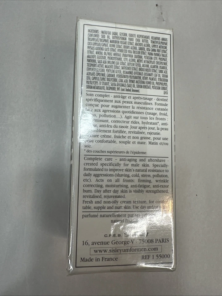 SISLEYUM para homens revitalizador global antienvelhecimento pele seca 1,7 oz 50 ml lacrado - Imagem 3 de 3