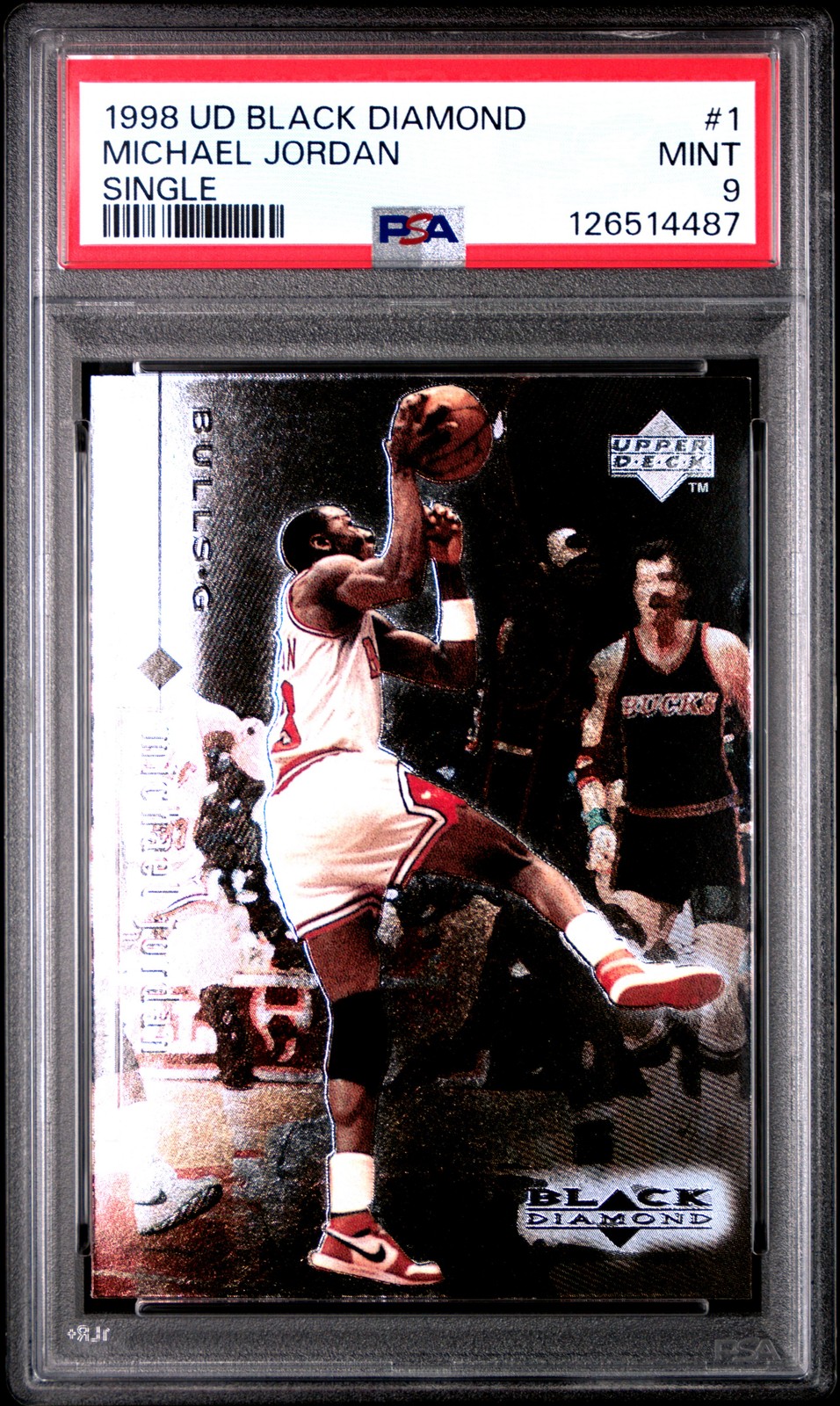 1998 UD BLACK DIAMOND SINGLE #1 MICHAEL JORDAN PSA 9