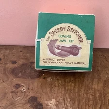 The SPEEDY STITCHER  SEWING AWL Kit Vintage  Instruction, Waxed Thread, Needles