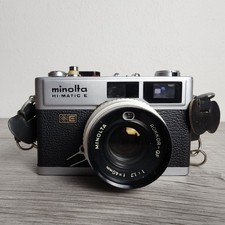 Minolta Hi-Matic E Rangefinder 35mm Film Camera Rokkor 40mm F1.7 Lens With Strap