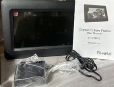 SHOMi 7 LED Digital Picture Frame - Black USB Mem Card Plug Play Easy NOB