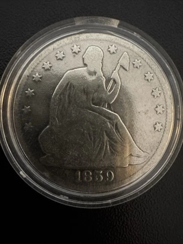 1859-O Seated Liberty Half Dollar 50c Nice 90% Silver Coin VG Details