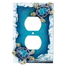 Nautical Sea Turtle Outlet Cover – Coastal Ocean Wall Plate Decor