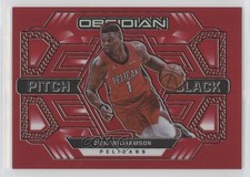 2021 Panini Obsidian Pitch Black Electric Etch Red Flood Zion Williamson #19 yc1