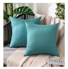 MIULEE Pack of 2 Decorative Outdoor Solid Waterproof Throw Pillow Covers 24x24