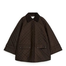 ARKET brown Quilted Barn Jacket Size 10 Rrp £187