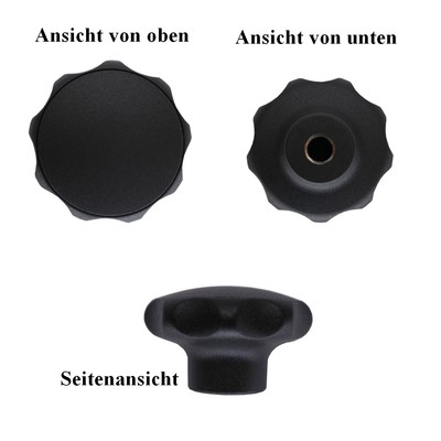 Polyamid Handrad M4, M5, M6, M8, M10, M12 div. Durchmesser Gewinde Sterngriff  