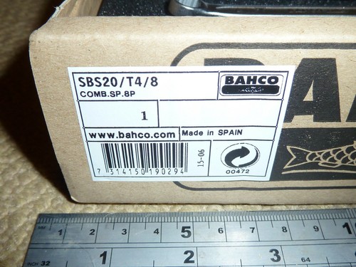 JUEGO BAHCO 8 ABRAZADERAS COMBINADAS Genuino NUEVO SBS20/T4/8 6-13mm MÓDULO DE ESPUMA Métrica - Imagen 3 de 4