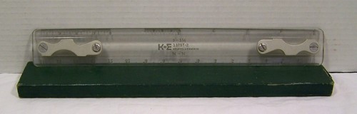 K & E Keuffel & Esser 1375T-2 Drafting Machine Scale 12” Luxylite Ruler w/ Box - 第 2/8 張圖片
