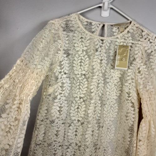 MICHAEL MICHAEL KORS Lace Dress Sz S Babydoll Boho Crochet - Picture 11 of 23